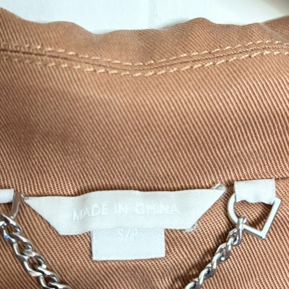 SOIA & KYO revolve Nousha Tailored Coat Size SM tencel brown tan - Picture 5 of 13